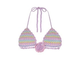 Capittana Beatriz Lilac Crochet Bikini Top