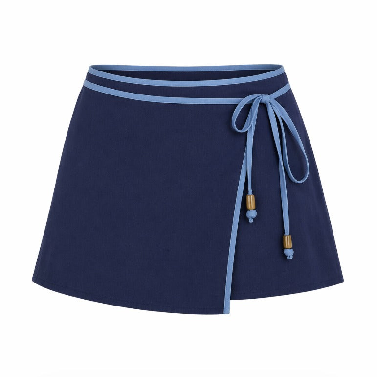 Rhythm Flora Wrap Mini Skirt - Slate by Rhythm