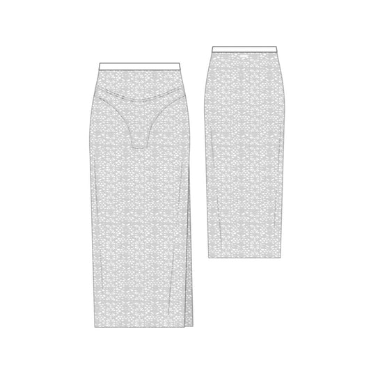 Roxy Crochet Pull On Long Skirt - White