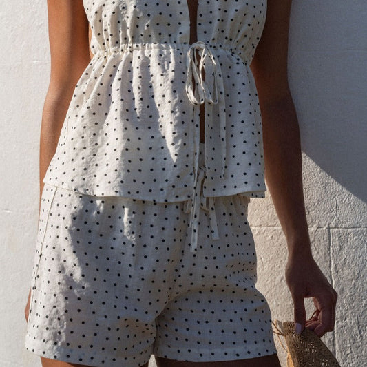 Rhythm Polka Dot Mini Short - Cream