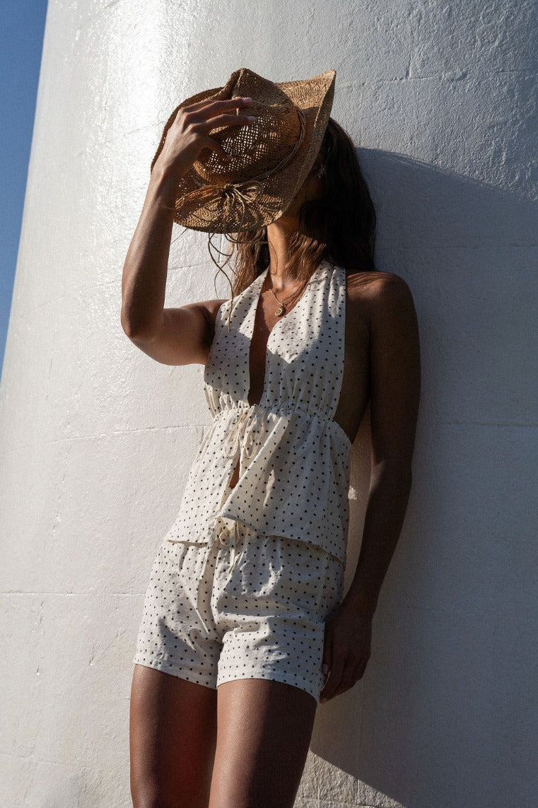 Rhythm Polka Dot Mini Short - Cream