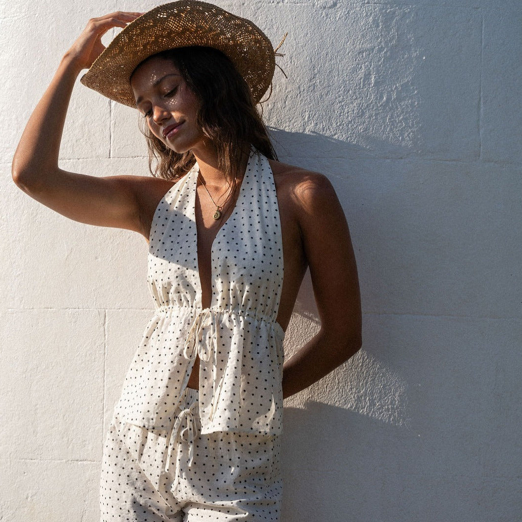 Rhythm Polka Dot Mini Short - Cream