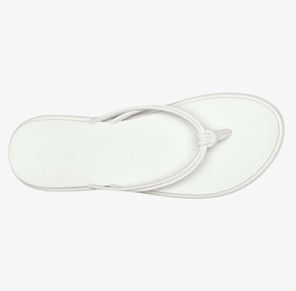 Olukai Aka Womens Everyday Flip Flops - White