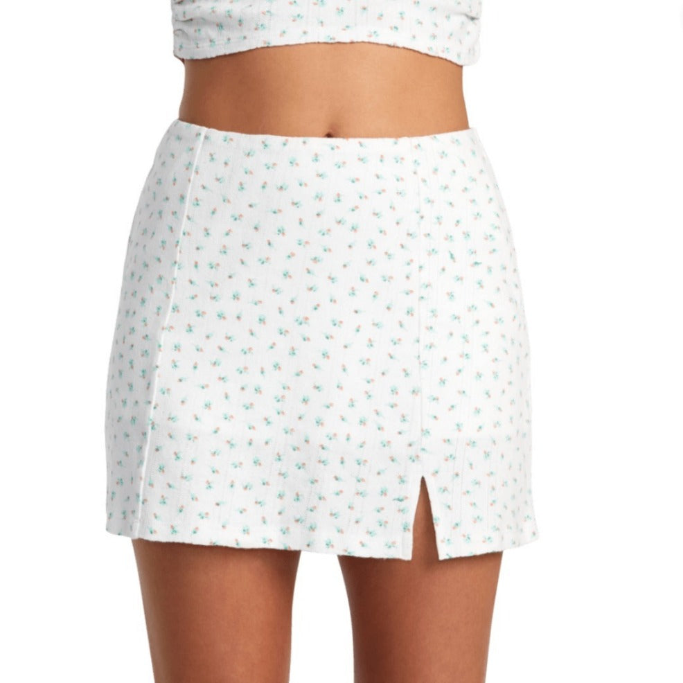 RVCA Reform Skirt Smocked Mini Skirt - Whisper White