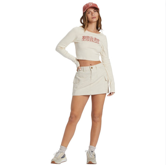Billabong Hilary Cargo Mini Skirt - White Cap