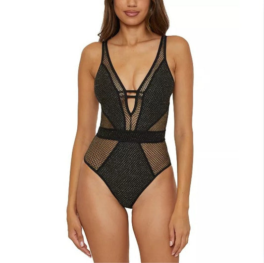 Becca Network One Piece Plunge - Black