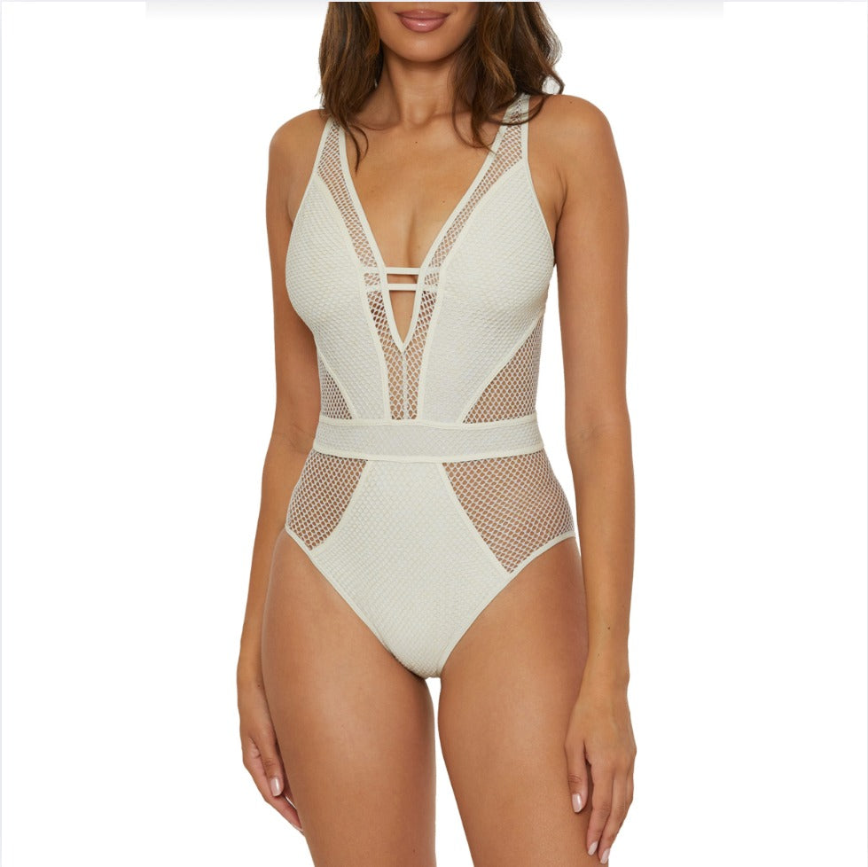 Becca Network One Piece Plunge - White