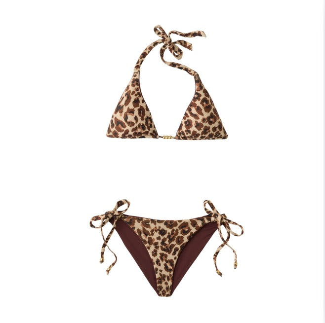 Becca Leopard Triangle Bikini Top
