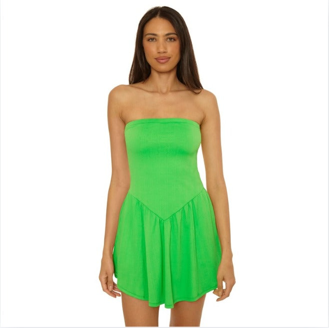 Becca Palma Mini Tube Dress Coverup - Green