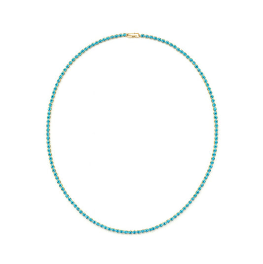 Salty Cali Tennis Necklace - Aqua