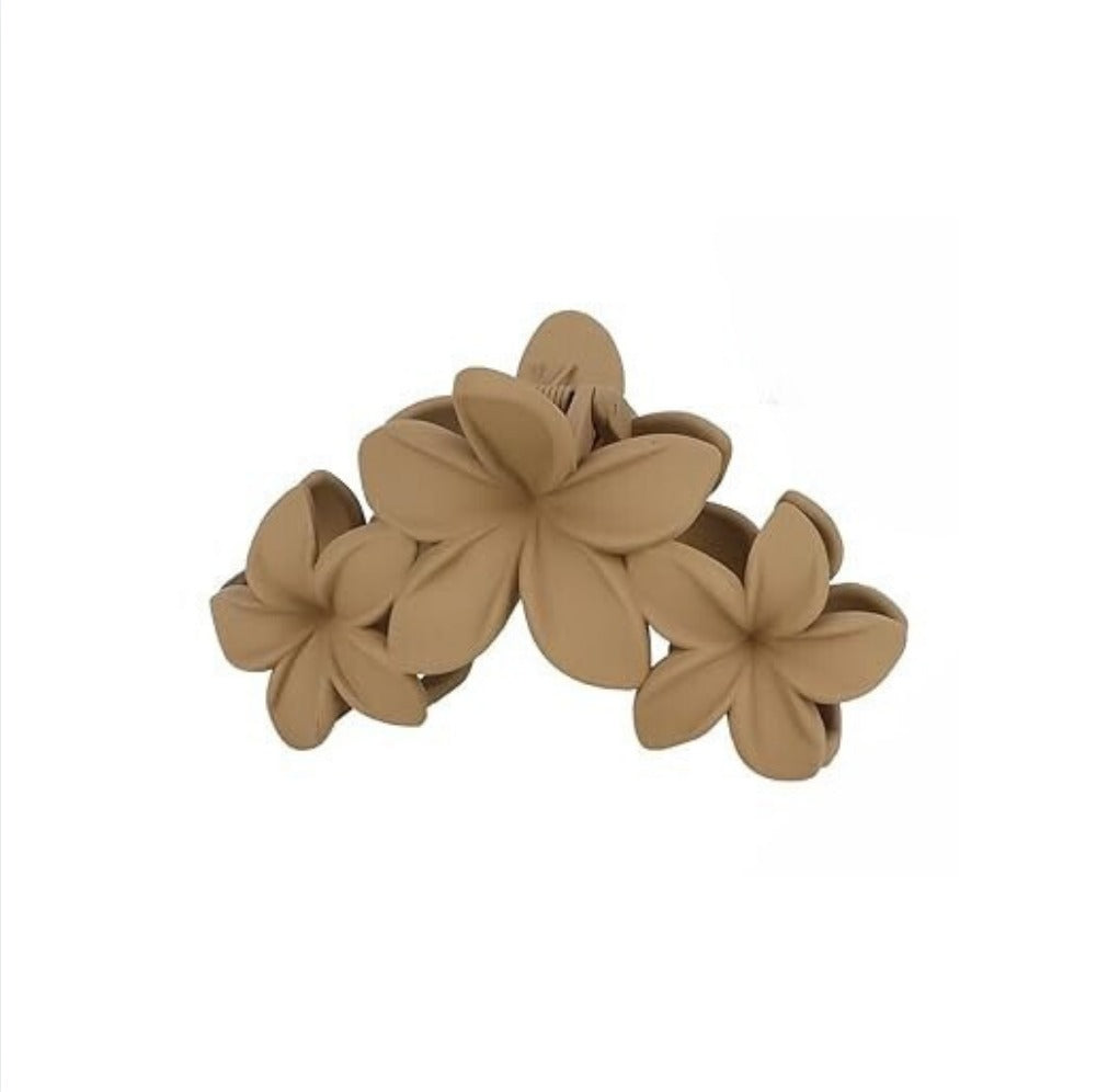 Tonal Hawaiin Flower Hair Claw Clip