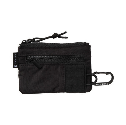 Thread Wallets Black Pouch Wallet