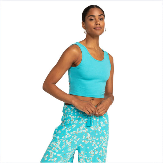 Roxy Good Keepsake Crop Top - Maui Blue