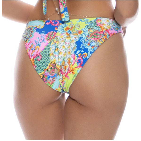 Luli Fama La Costa Ring V Front Bikini Bottom - Multicolor