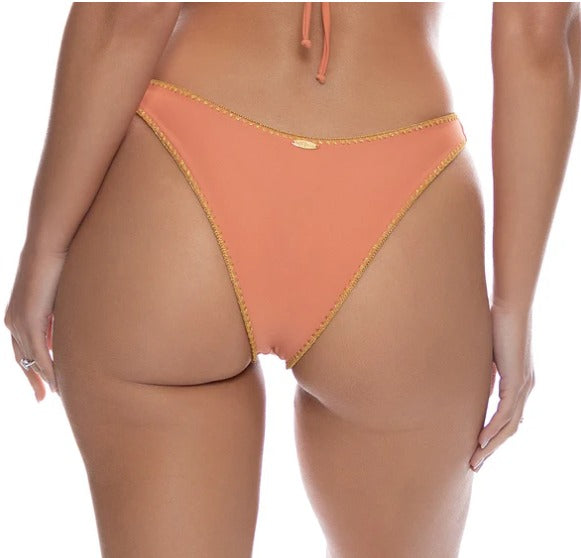 Luli Fama Luli Chic High Leg Brazilian Bikini Bottom - Azafran