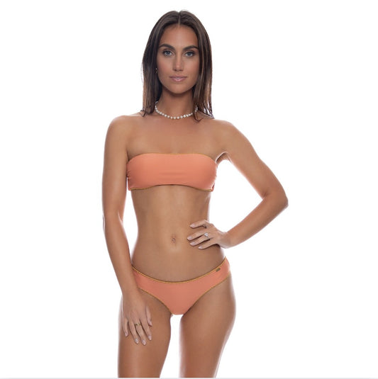 Luli Fama Luli Chic Free Form Bandeau Bikini Top - Azafran