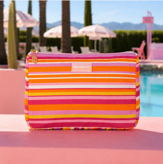 Kulani Kinis Beach Pouch - Sugar Stripe (Pocket Paradise Collection)