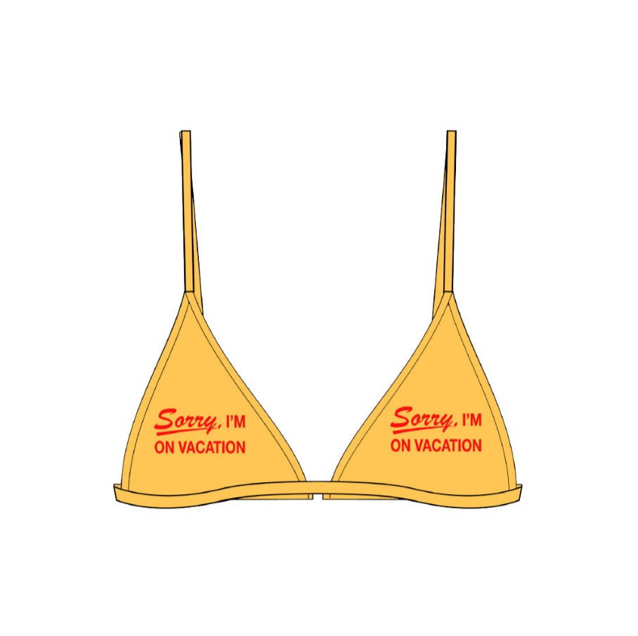 Duvin On Vacation Bikini Top - Yellow