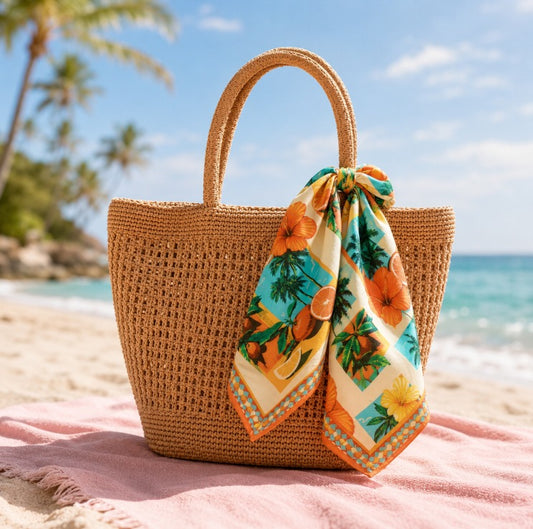 Kulani Kinis Summer Bandana Scarf - Citrus Sea (Tropic Tours Collection)