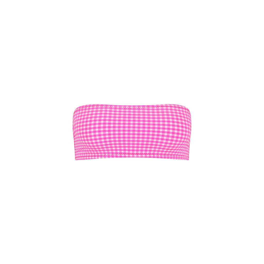 Kulani Kinis Slim Bandeau Bikini Top - Pink Diva (Bubblegum Collection)