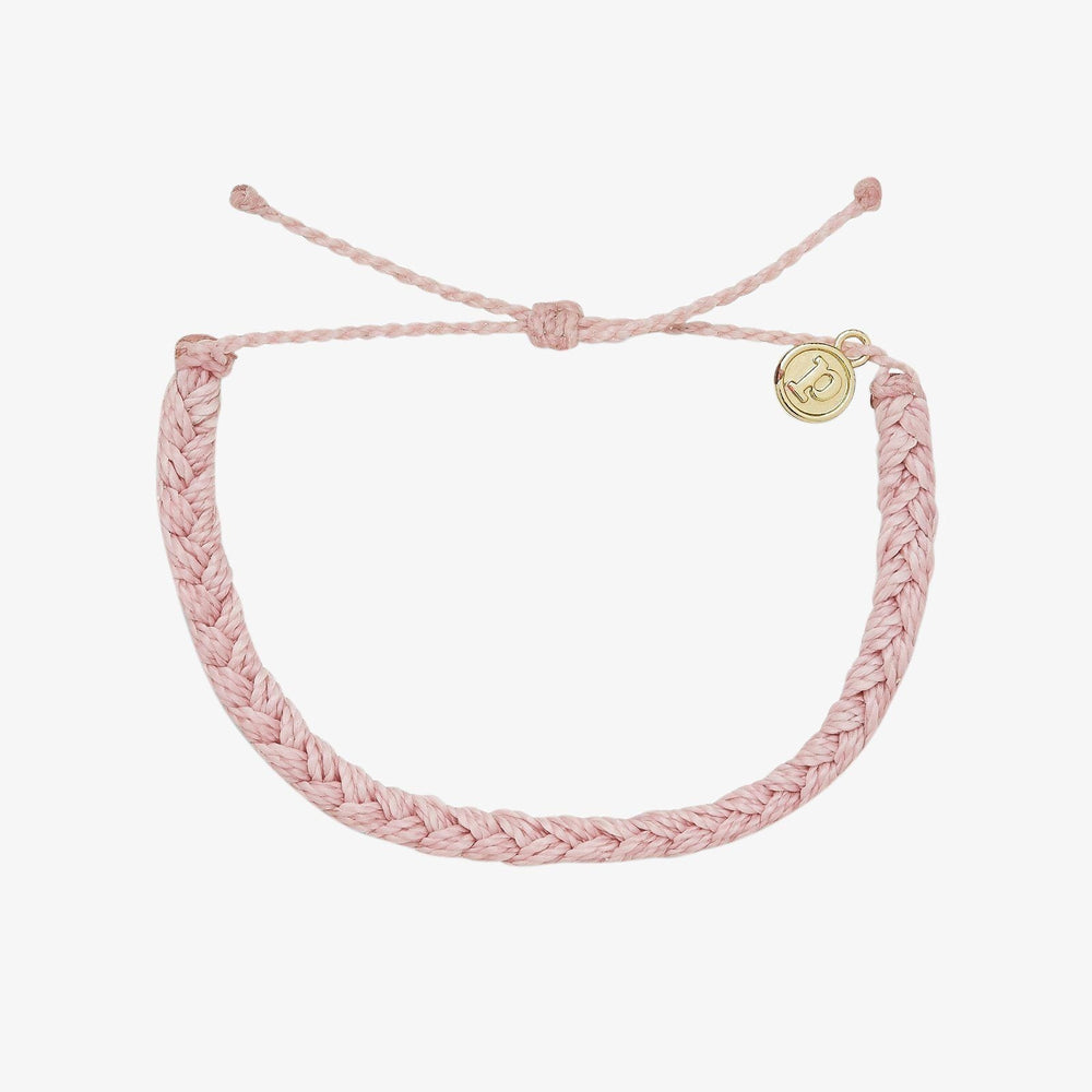 Pura Vida Bracelets Solid Braided Bracelet - Baby Pink