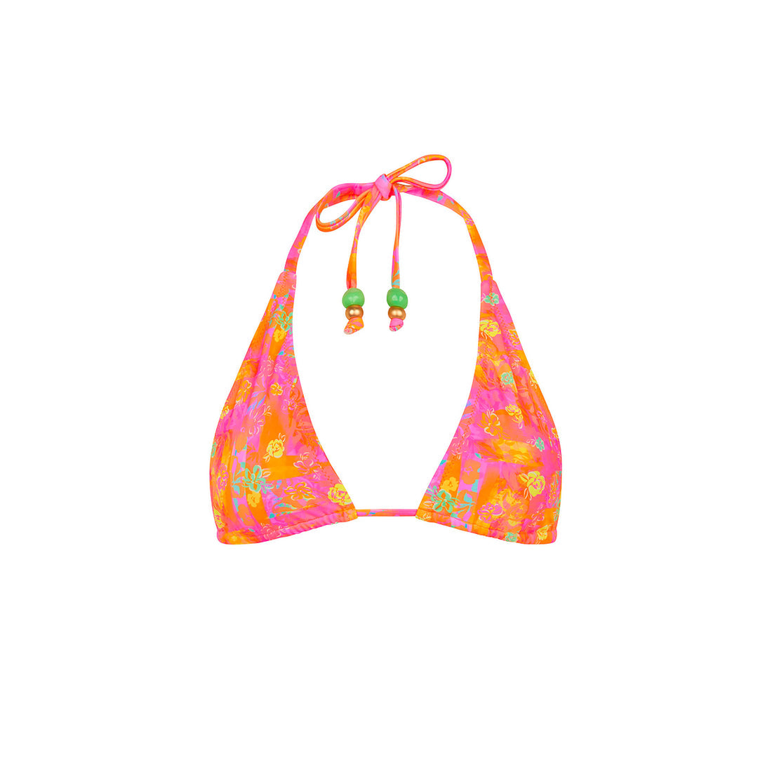 Kulani Kinis Classic Tie Halter Bikini Top - Sunrise Kiss (Postcard Promises Collection)