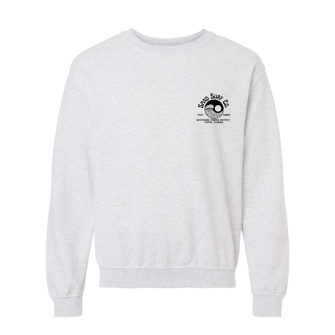 Sand Surf Co. Yin Yang Crewneck Sweatshirt - Light Gray