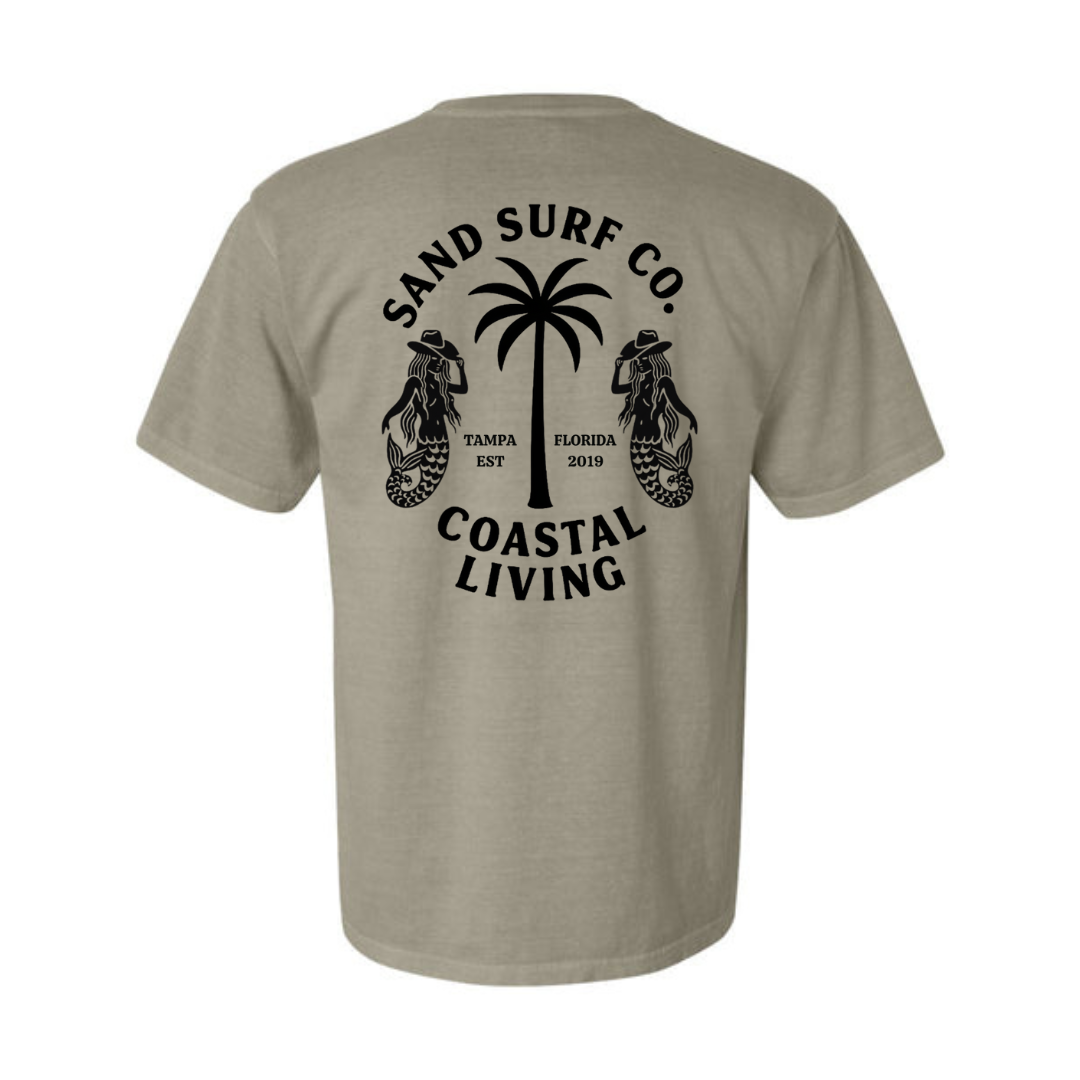 Sand Surf Co. Twin Mermaids Unisex Tee - Dark Sands