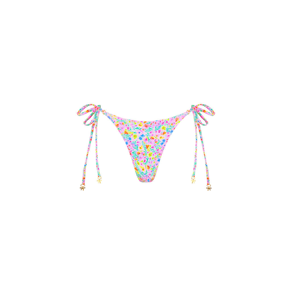 Kulani Kinis Thong Tie Side Bikini Bottom - Moonflower (Bubblegum Galaxy Collection)