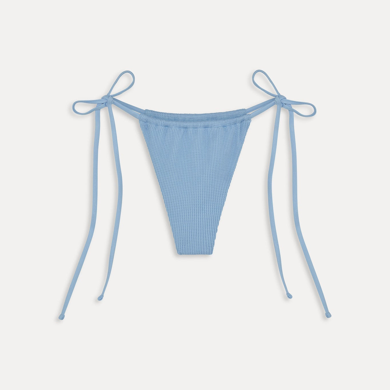 Frankies Bikinis Tia Thermal Skimpy String Bikini Bottom - Lullaby Sky