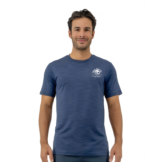 Sand Surf Co. Yin Yang Logo UPF 50 Hybrid Short Sleeve UV Shirt - Navy