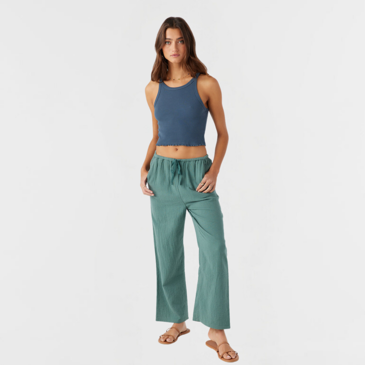 O'Neill Brenda Double Gauze Pants - Silver Pine