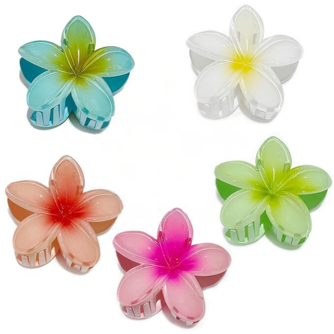 Hawaiin Flower Hair Claw Clip