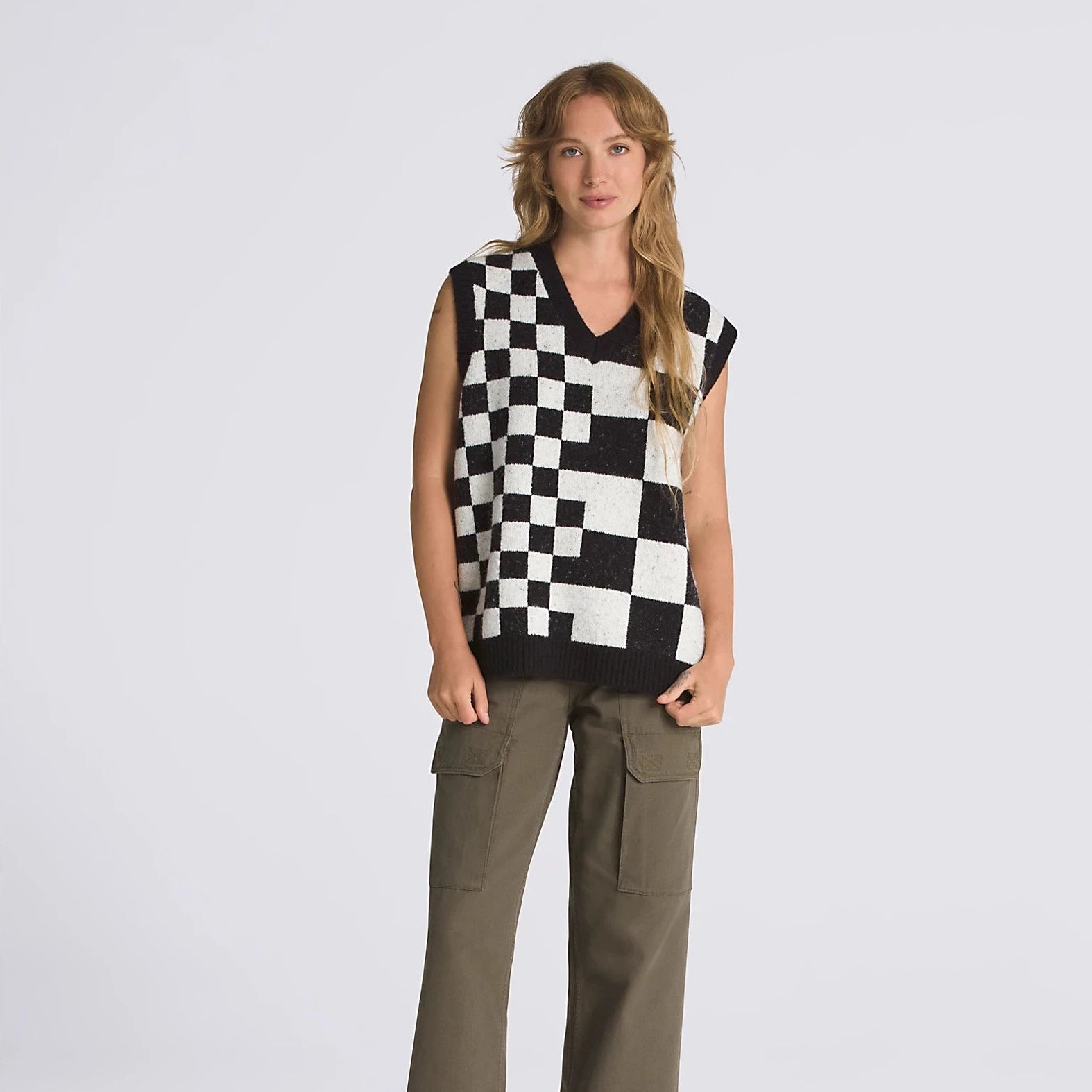 Vans checkerboard jumper sales