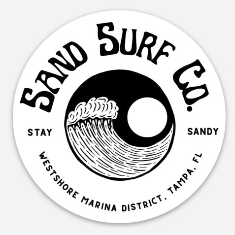 Sand Surf Co. Yin Yang Logo Sticker