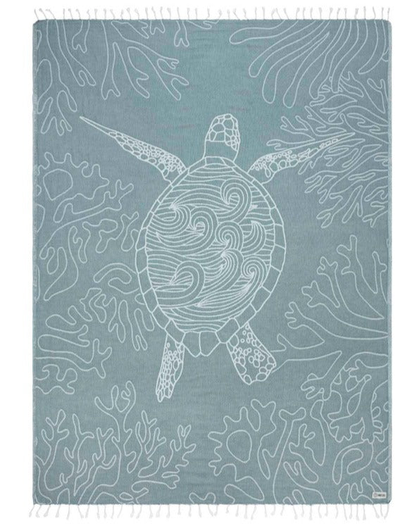 Sand Cloud Sea Turtle Reef Beach Towel - Large