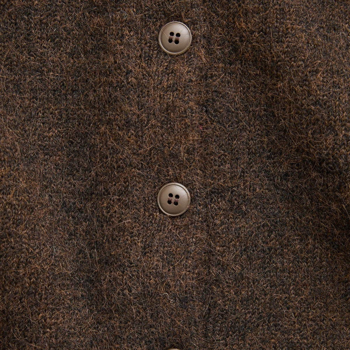 Rhythm Estelle Fluffy Knit Cardigan - Chocolate