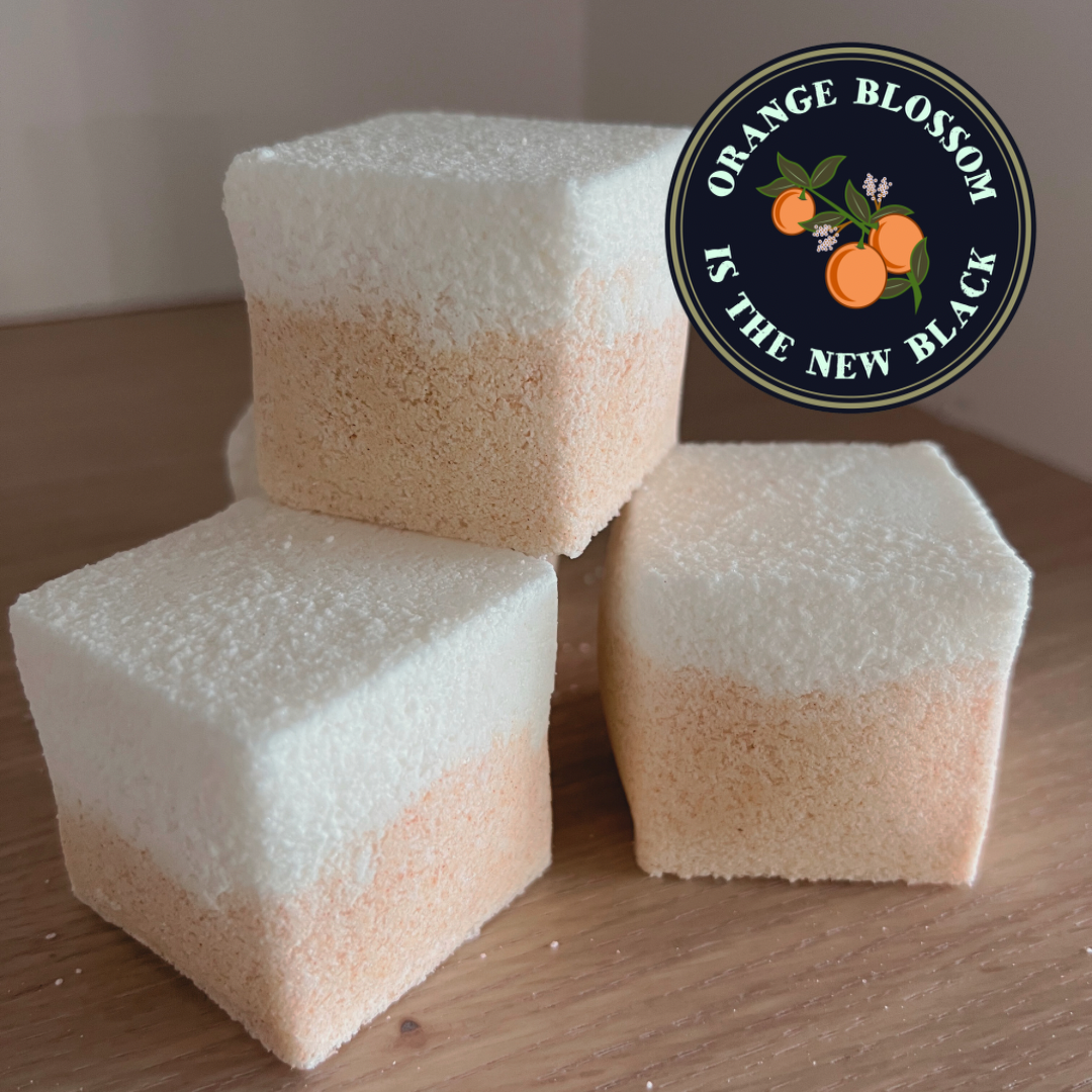 Wash & Cloth Bath Bomb Cube - Orange Blossom