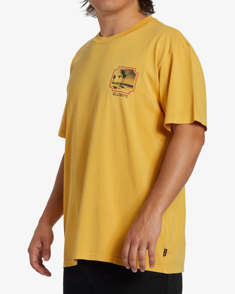 Billabong Reflections Short Sleeve Wave Washed T-Shirt - Citrus