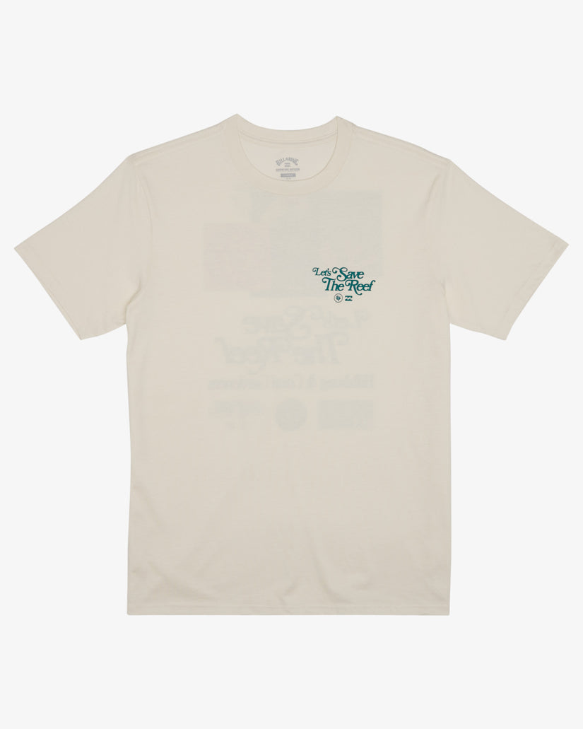 Billabong Cg Lets Save The Reef Short Sleeve T-Shirt - Off White (Coral Gardeners Collection)