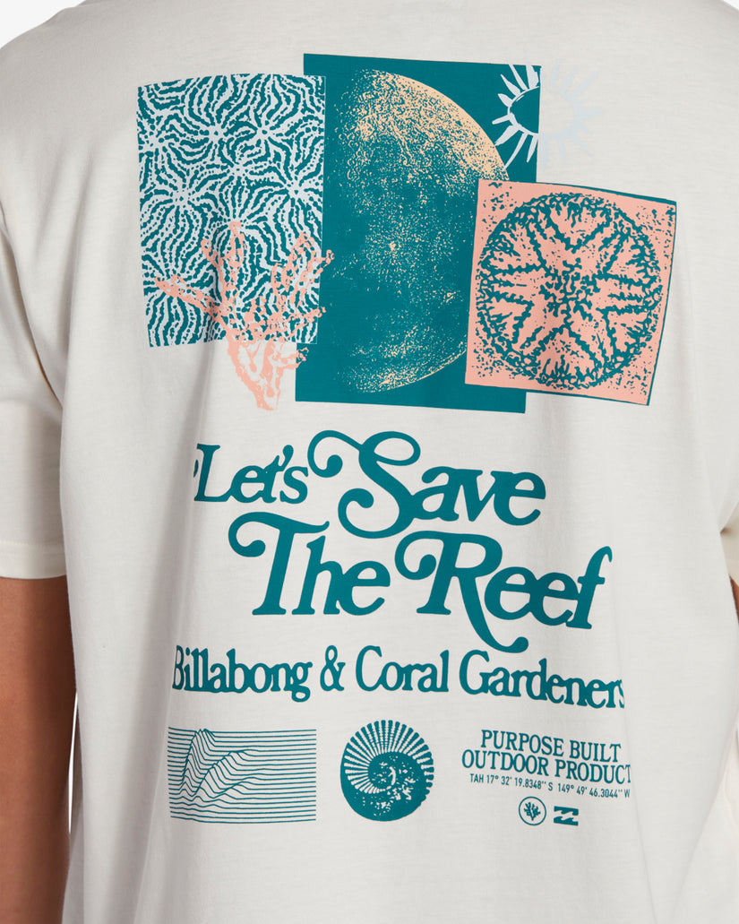 Billabong Cg Lets Save The Reef Short Sleeve T-Shirt - Off White (Coral Gardeners Collection)
