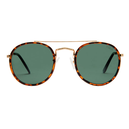 I-SEA All Aboard Polarized Sunglasses - Matte Tort and Green
