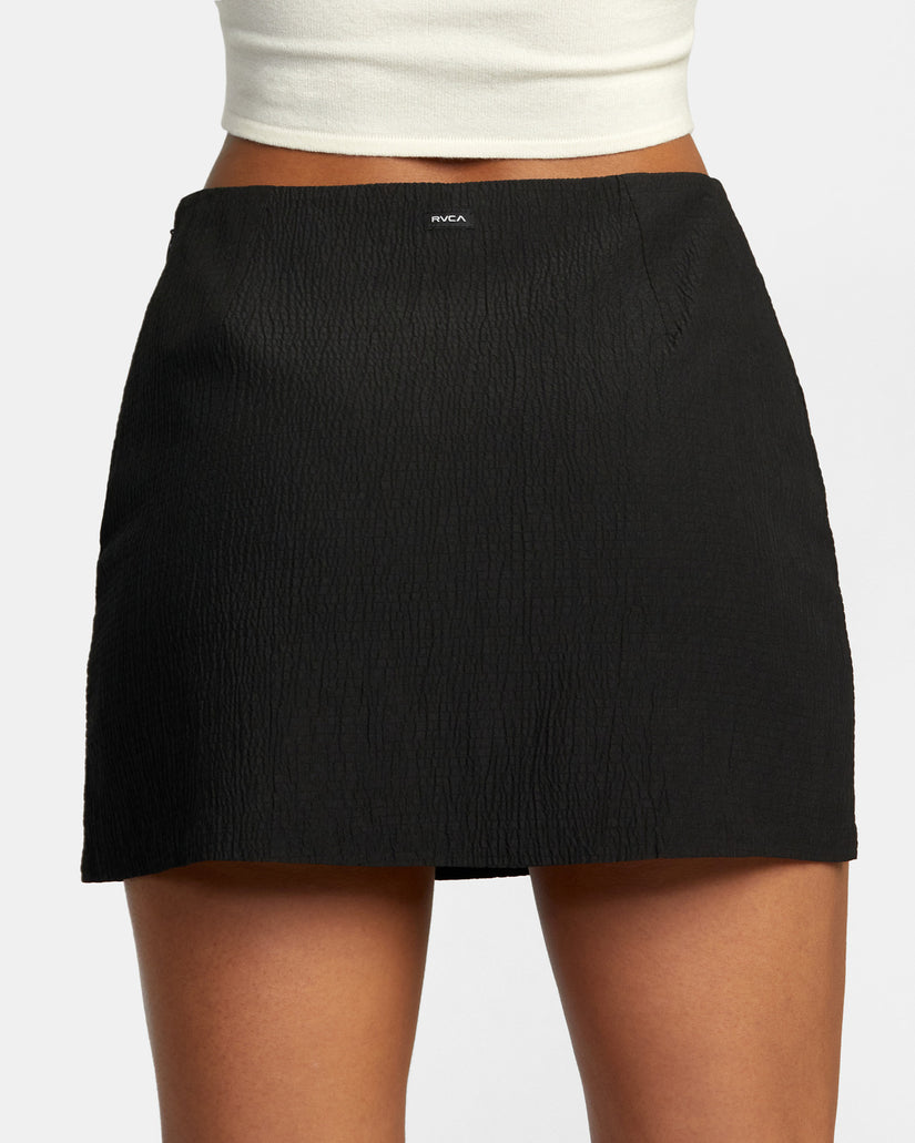RVCA Reform Skirt Smocked Mini Skirt - Black