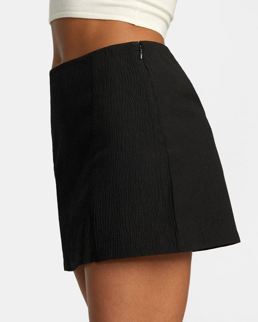RVCA Reform Skirt Smocked Mini Skirt - Black
