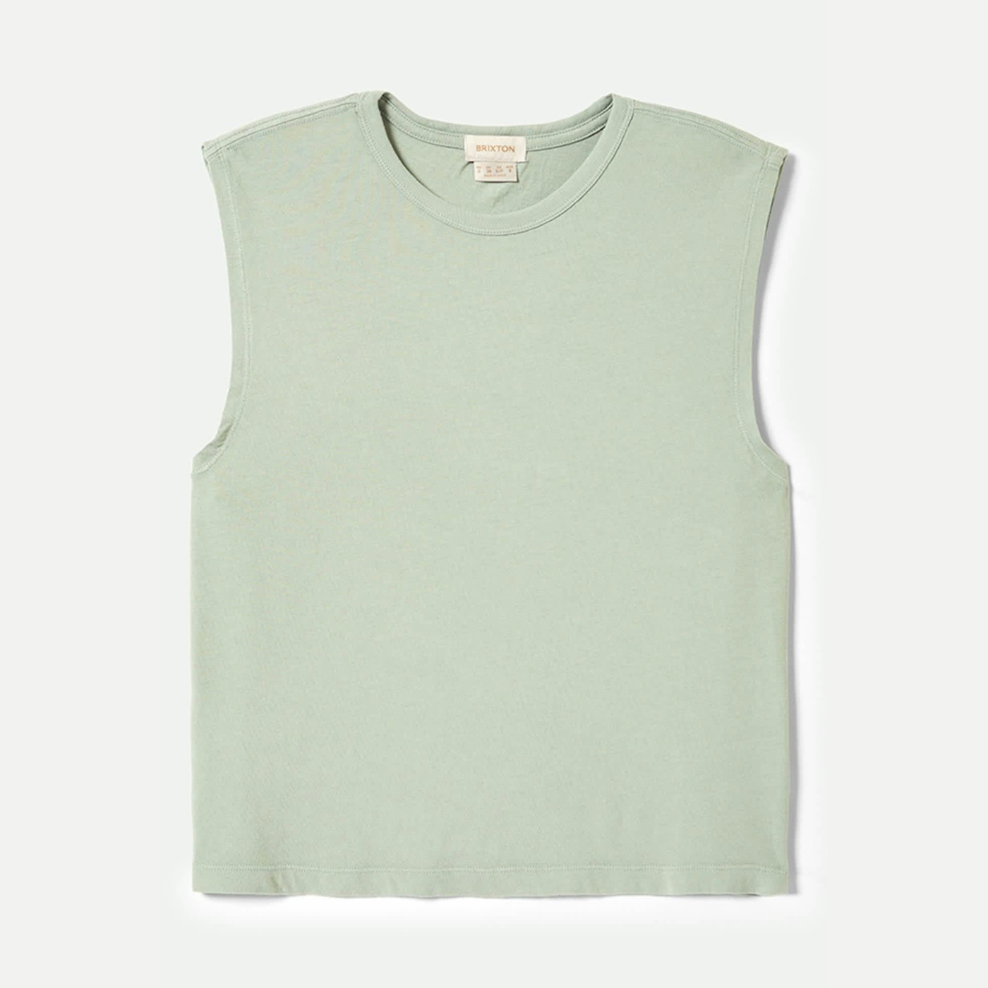 Brixton Carefree Organic Garment Dyed Muscle Tank - Sage Green