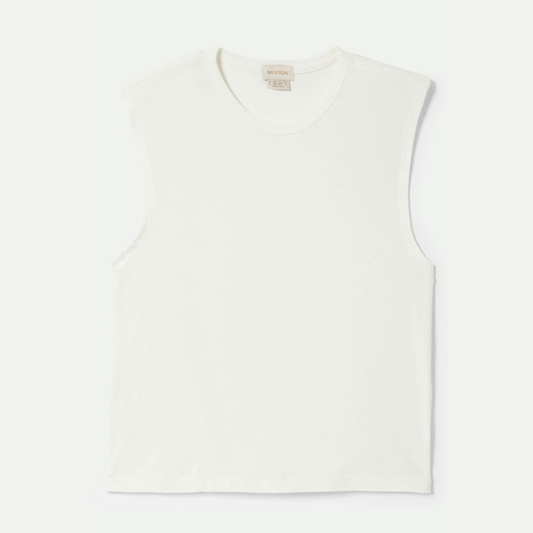 Brixton Carefree Organic Garment Dyed Muscle Tank - Off White