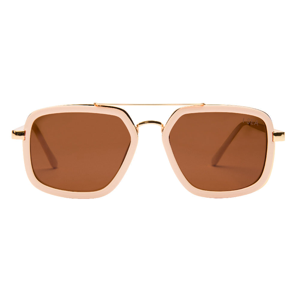 I-SEA Cruz Polarized Sunglasses - Cream and Brown