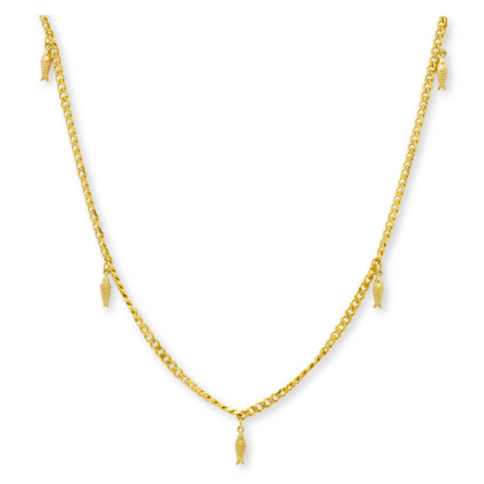 Salty Cali Pescaditos Necklace - Gold