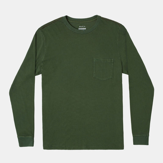 RVCA Pigment Long Sleeve Tee - College Green