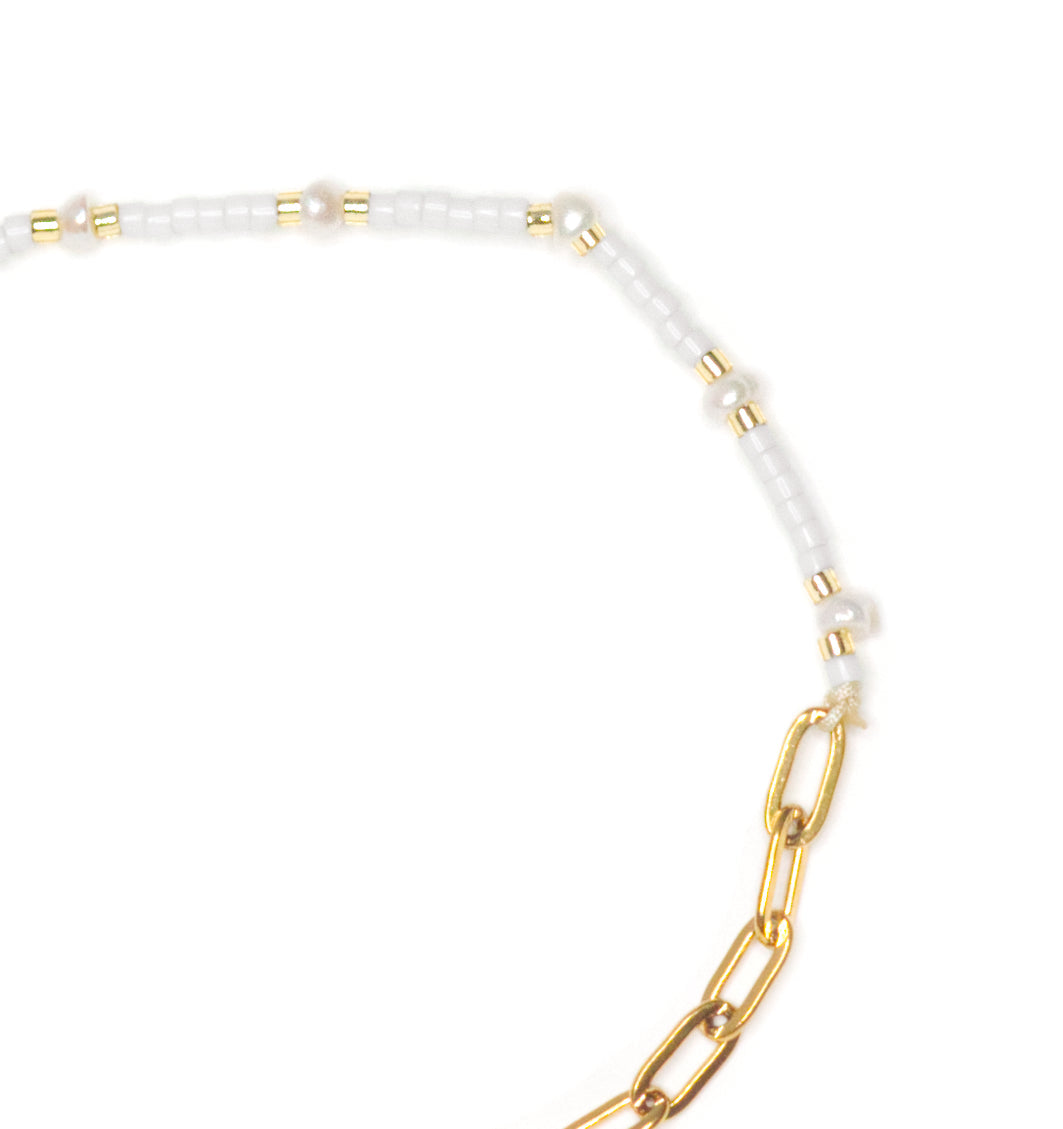 Salty Cali Mermaid Necklace - White